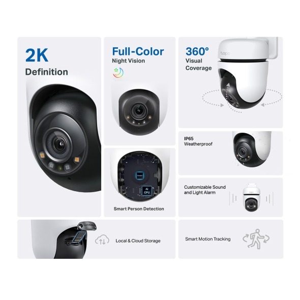 Camera quay quét 360 độ ngoài trời TP-Link Tapo C510W 2K