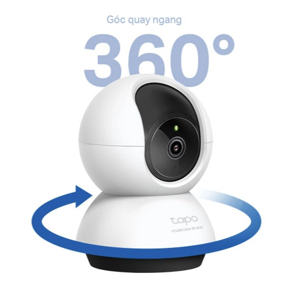 Camera Wi-Fi Tapo C250 4K 8MP, Xoay 360 độ,