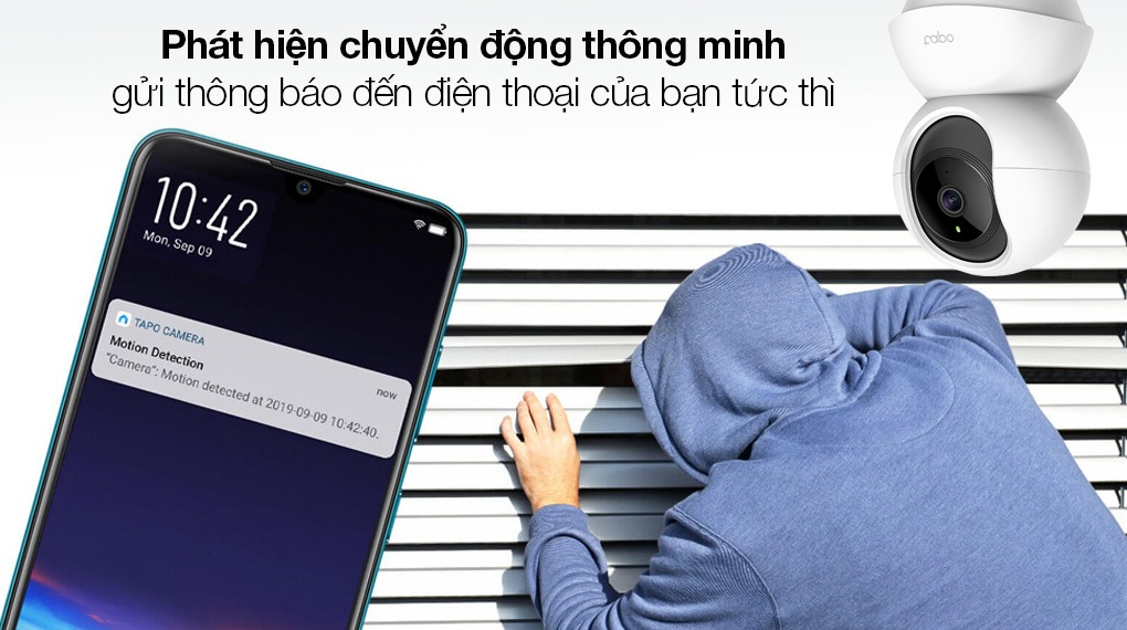 Camera TP-Link Tapo C210 3MP cảnh báo chuyển động
