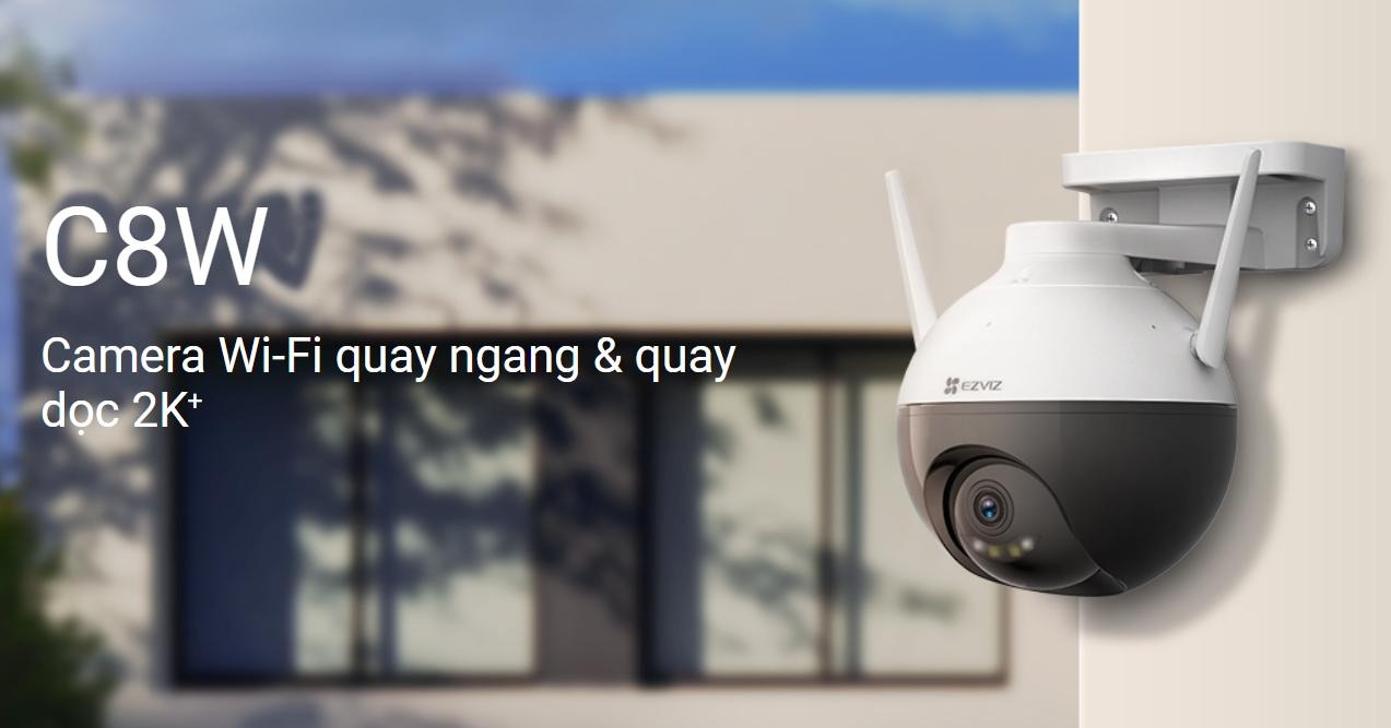 Camera Ngoài Trời EZVIZ C8W 4MP Ultra 2K+, H.265, Có màu ban đêm