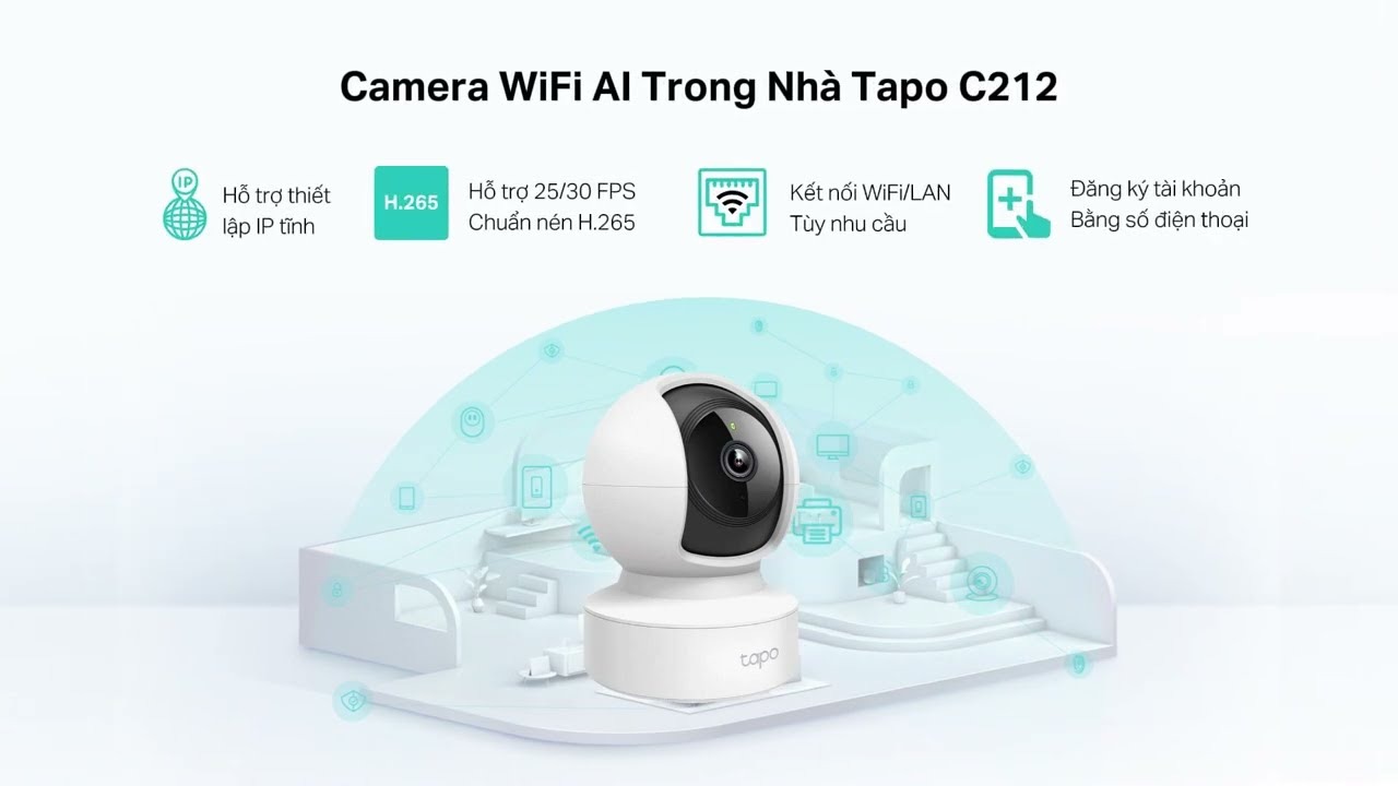 Camera quay quét 360 độ TP-Link Tapo C212 2K 3MP