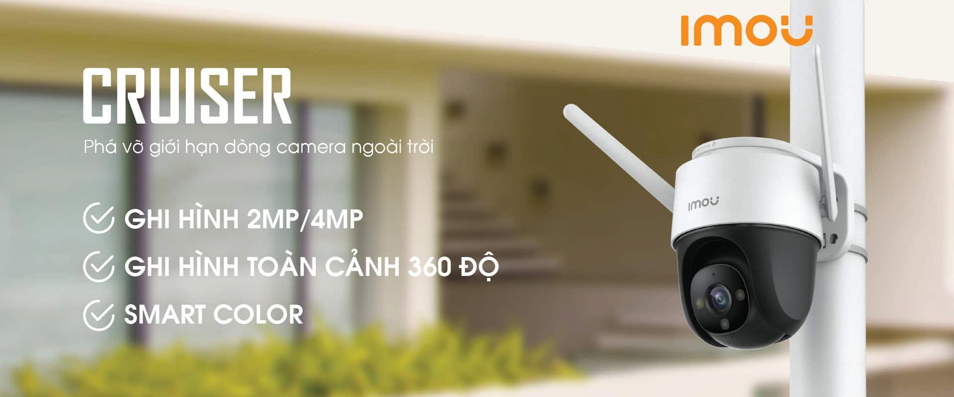 Camera Wifi Ngoài trời IMOU IPC-S22FP Cruiser 2MP Xoay 360, Full Color